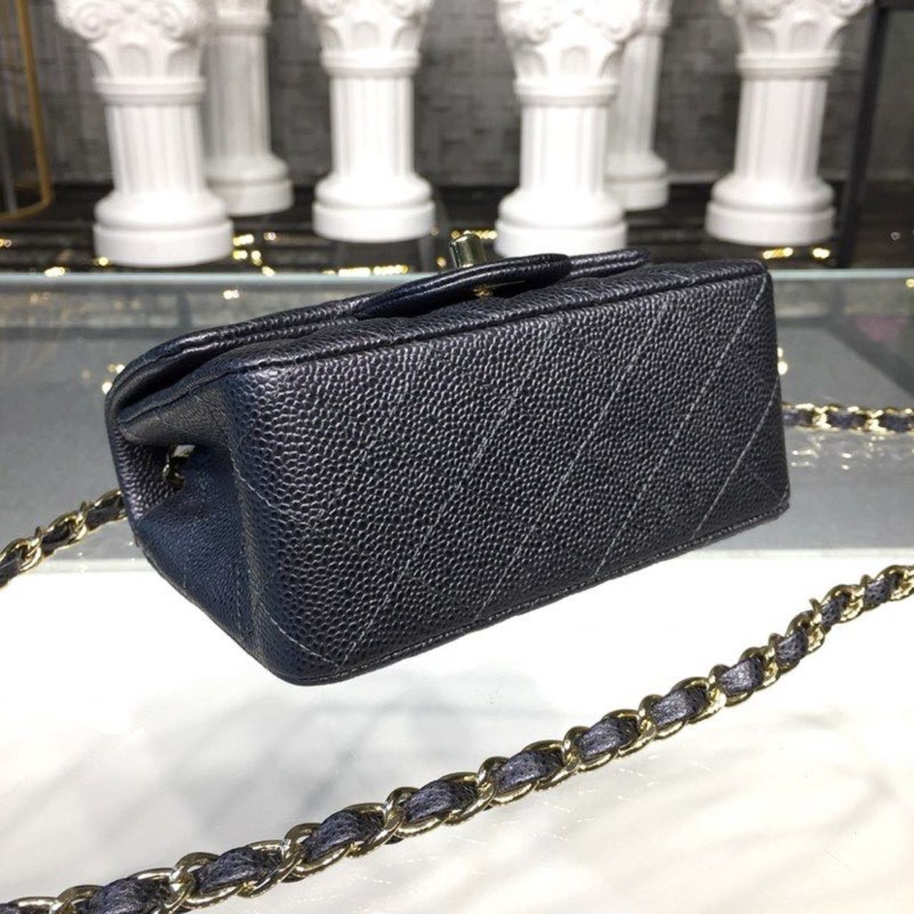 CHLMini GlamIap Bag Caviar Black For Women Bags, Shoulder And Crossbody Bags 6.7in/17cm A35200