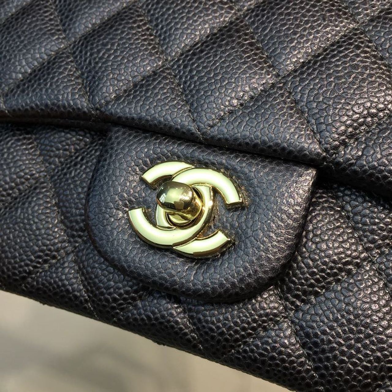 CHLMini GlamIap Bag Caviar Black For Women Bags, Shoulder And Crossbody Bags 6.7in/17cm A35200