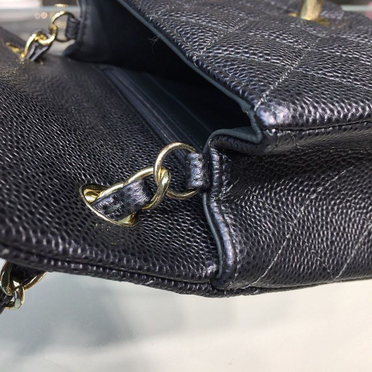 CHLMini GlamIap Bag Caviar Black For Women Bags, Shoulder And Crossbody Bags 6.7in/17cm A35200