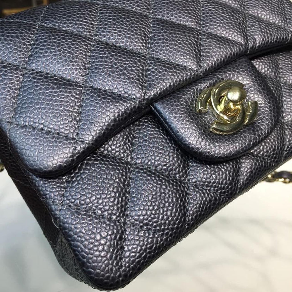 CHLMini GlamIap Bag Caviar Black For Women Bags, Shoulder And Crossbody Bags 6.7in/17cm A35200