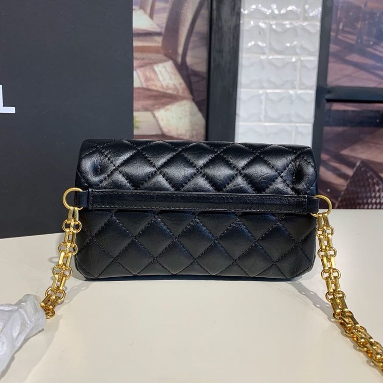 CHLReissue 2.55 Waist Belt Bag Black For Women Bags, Shoulder And Crossbody Bags 6.7in/17cm