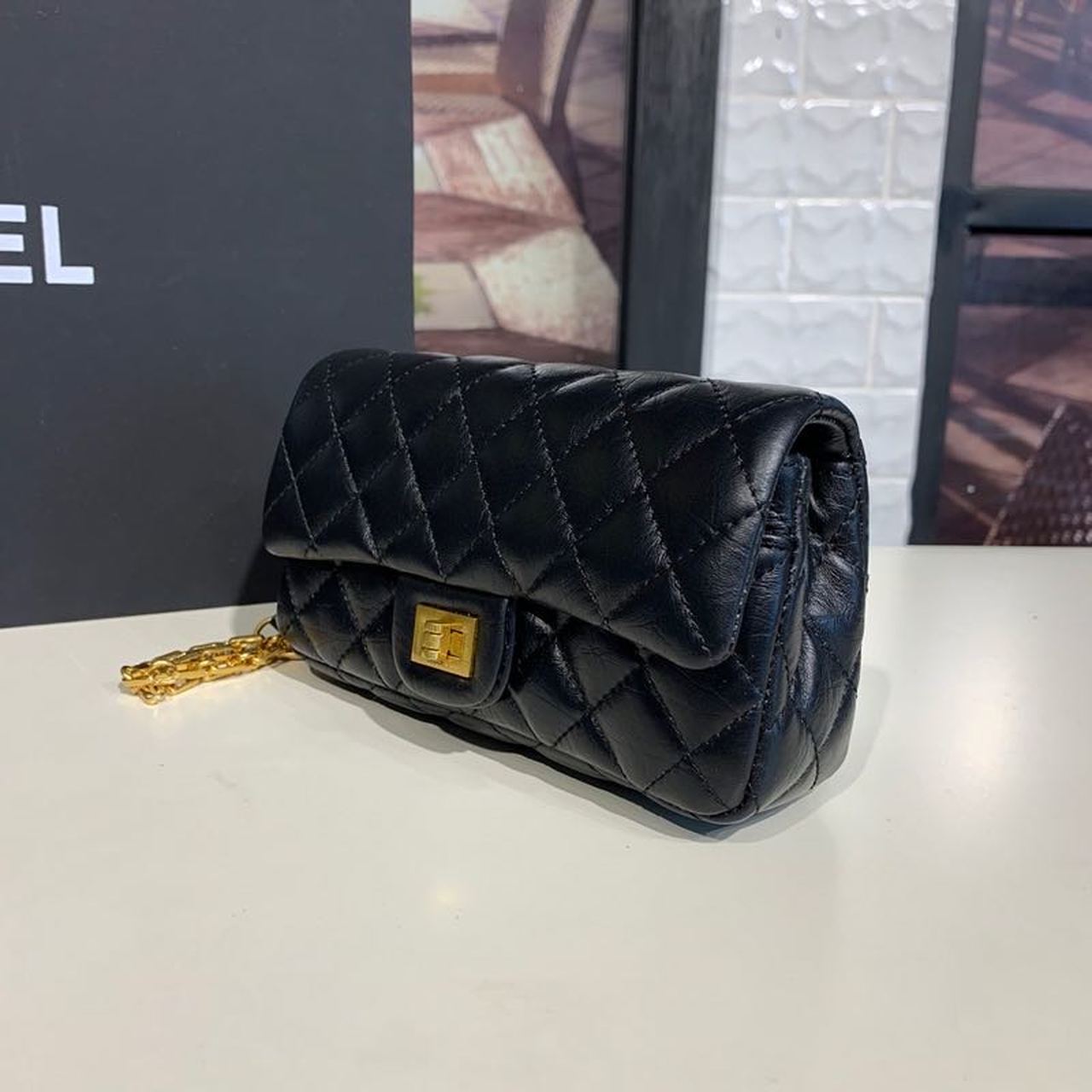 CHLReissue 2.55 Waist Belt Bag Black For Women Bags, Shoulder And Crossbody Bags 6.7in/17cm