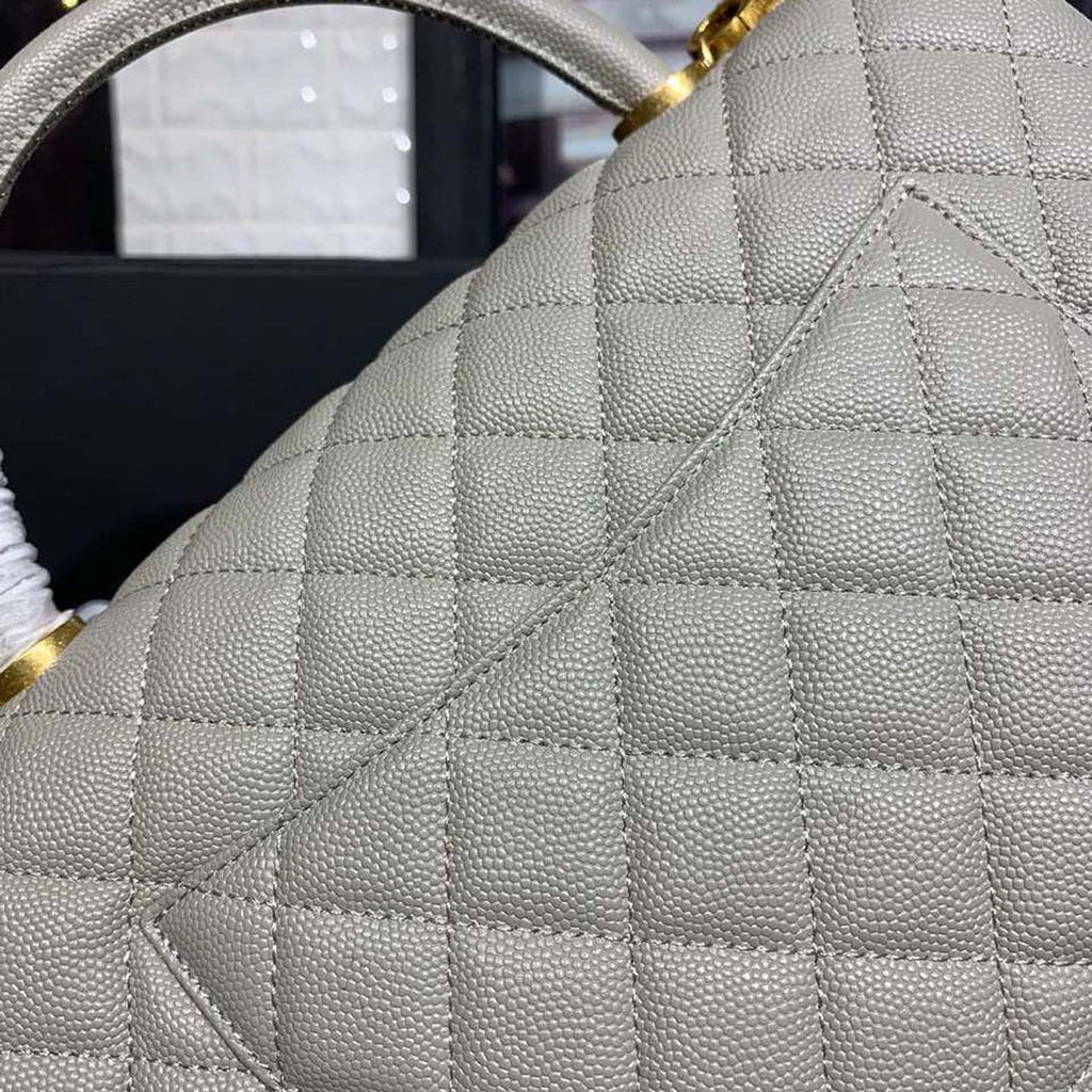 CHLLarge Flap Bag With Top Handle Grey For Women, Women’s Handbags, Shoulder And Crossbody Bags 11in/28cm A92991