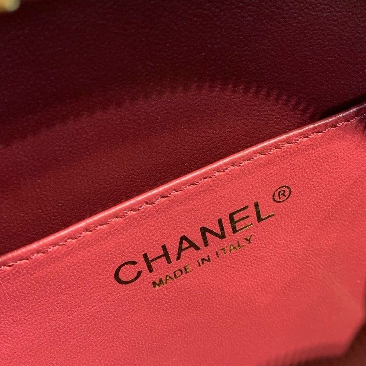 CHL Filigree Vertical Vanity Case Bag Burgundy For Women, Women’s Handbags, Shoulder And Crossbody Bags 6.7in/17cm