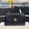 CHLLarge Flap Bag With Top Handle Black For Women, Women’s Handbags, Shoulder And Crossbody Bags 11in/28cm A92991