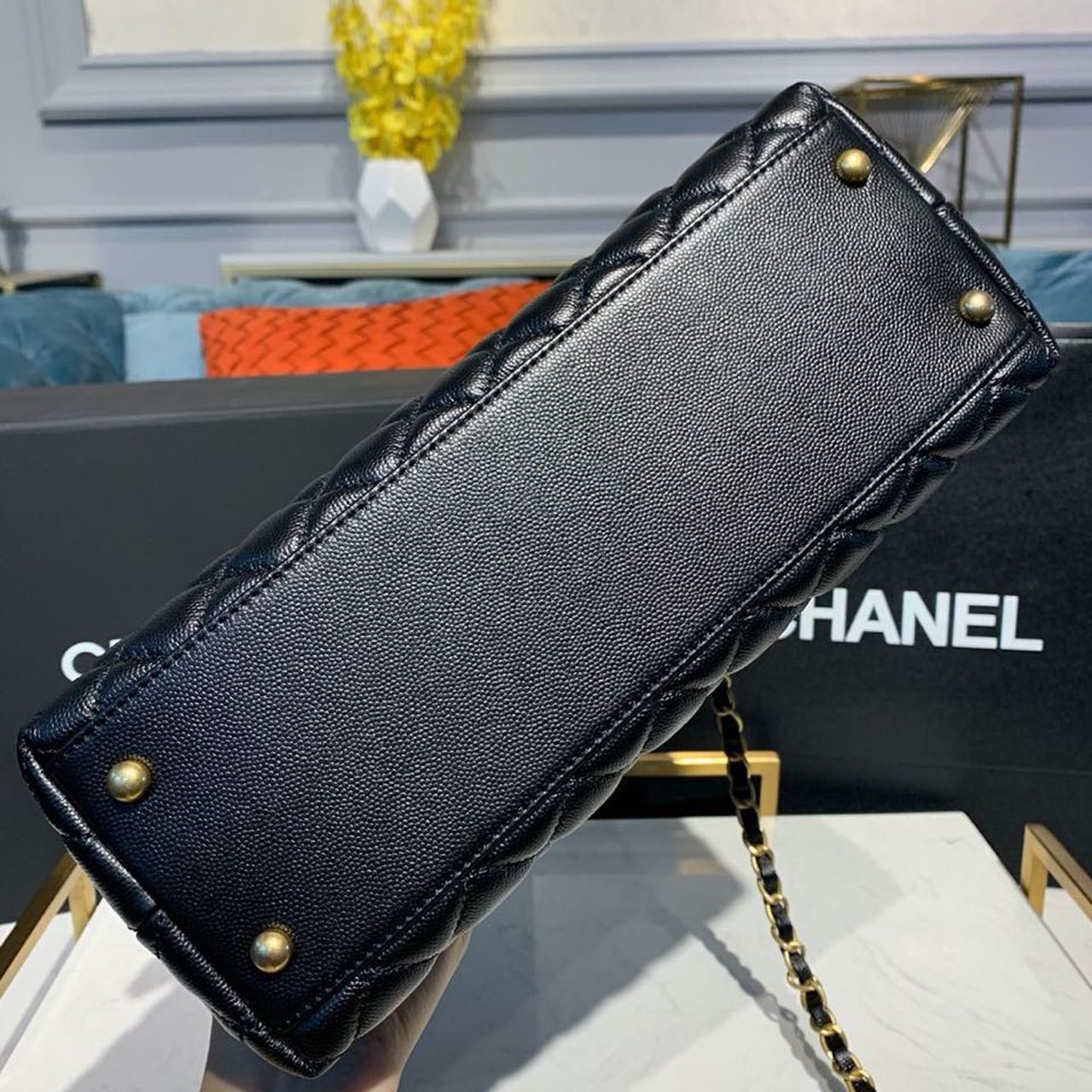 CHLLarge Flap Bag With Top Handle Black For Women, Women’s Handbags, Shoulder And Crossbody Bags 11in/28cm A92991