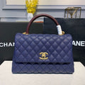 CHLLarge Flap Bag With Top Handle Blue For Women, Women’s Handbags, Shoulder And Crossbody Bags 11in/28cm A92991