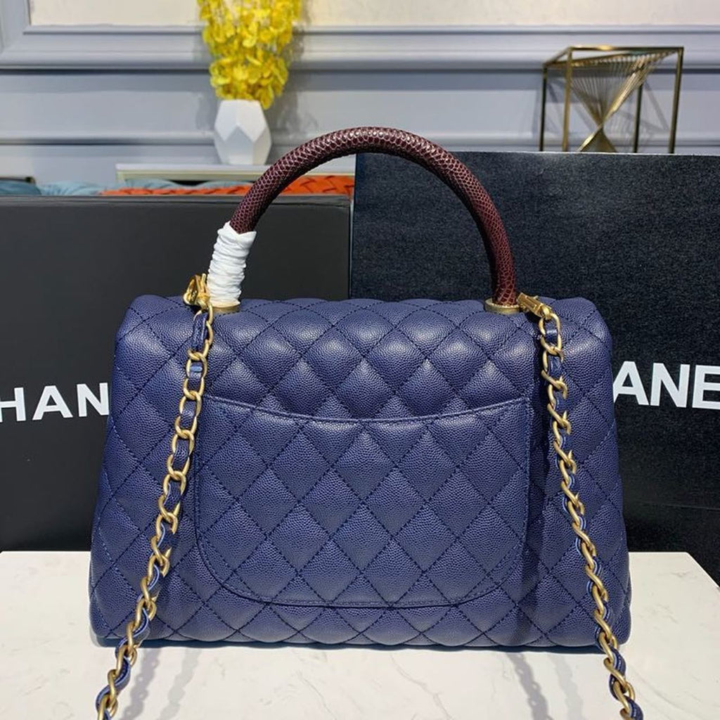 CHLLarge Flap Bag With Top Handle Blue For Women, Women’s Handbags, Shoulder And Crossbody Bags 11in/28cm A92991