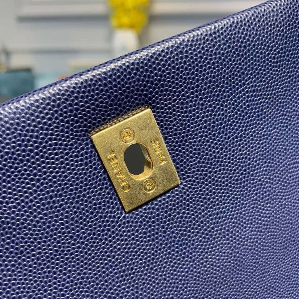 CHLLarge Flap Bag With Top Handle Blue For Women, Women’s Handbags, Shoulder And Crossbody Bags 11in/28cm A92991