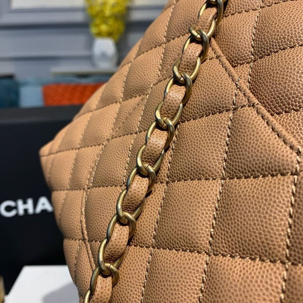 CHLLarge Flap Bag With Top Handle Light Brown For Women, Women’s Handbags, Shoulder And Crossbody Bags 11in/28cm A92991