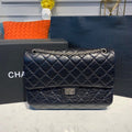 CHL 2.55 Handbag Silver Hardware Black For Women, Women’s Bags, Shoulder And Crossbody 11in/28cm A37586