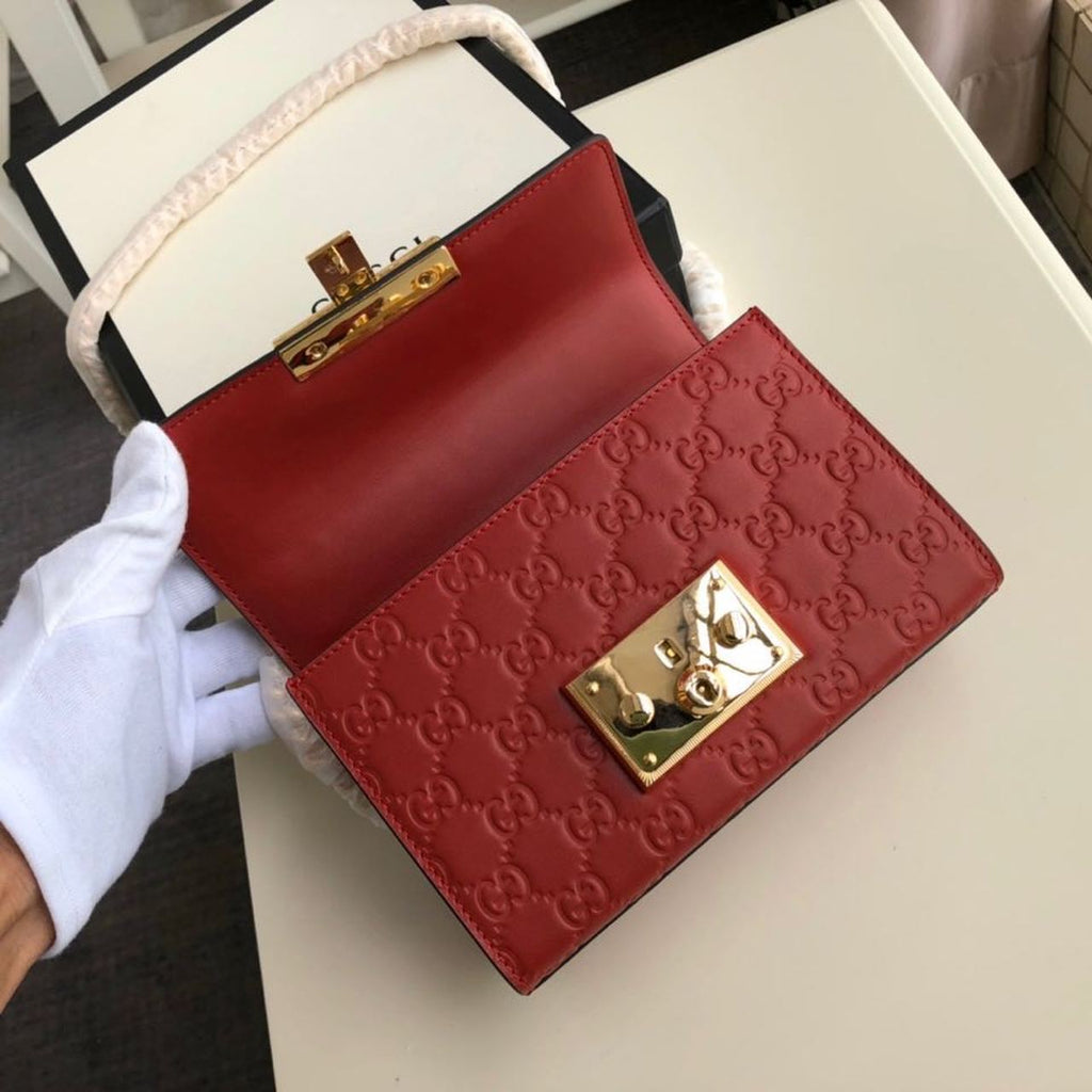 Glami Padlock Small Glami Signature Shoulder Bag Red Glamissima For Women 7.9in/20cm Glami 409487