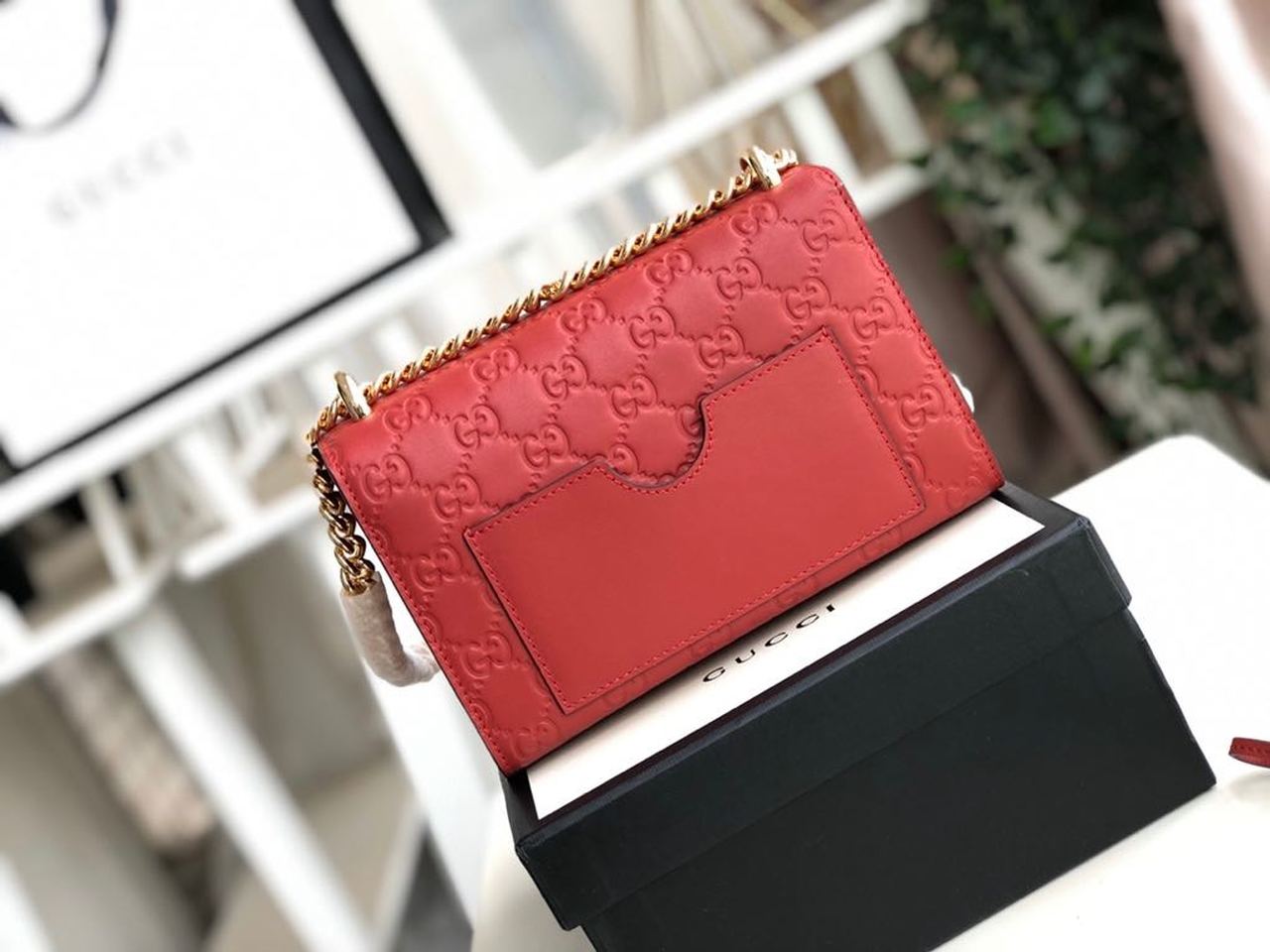 Glami Padlock Small Glami Signature Shoulder Bag Red Glamissima For Women 7.9in/20cm Glami 409487