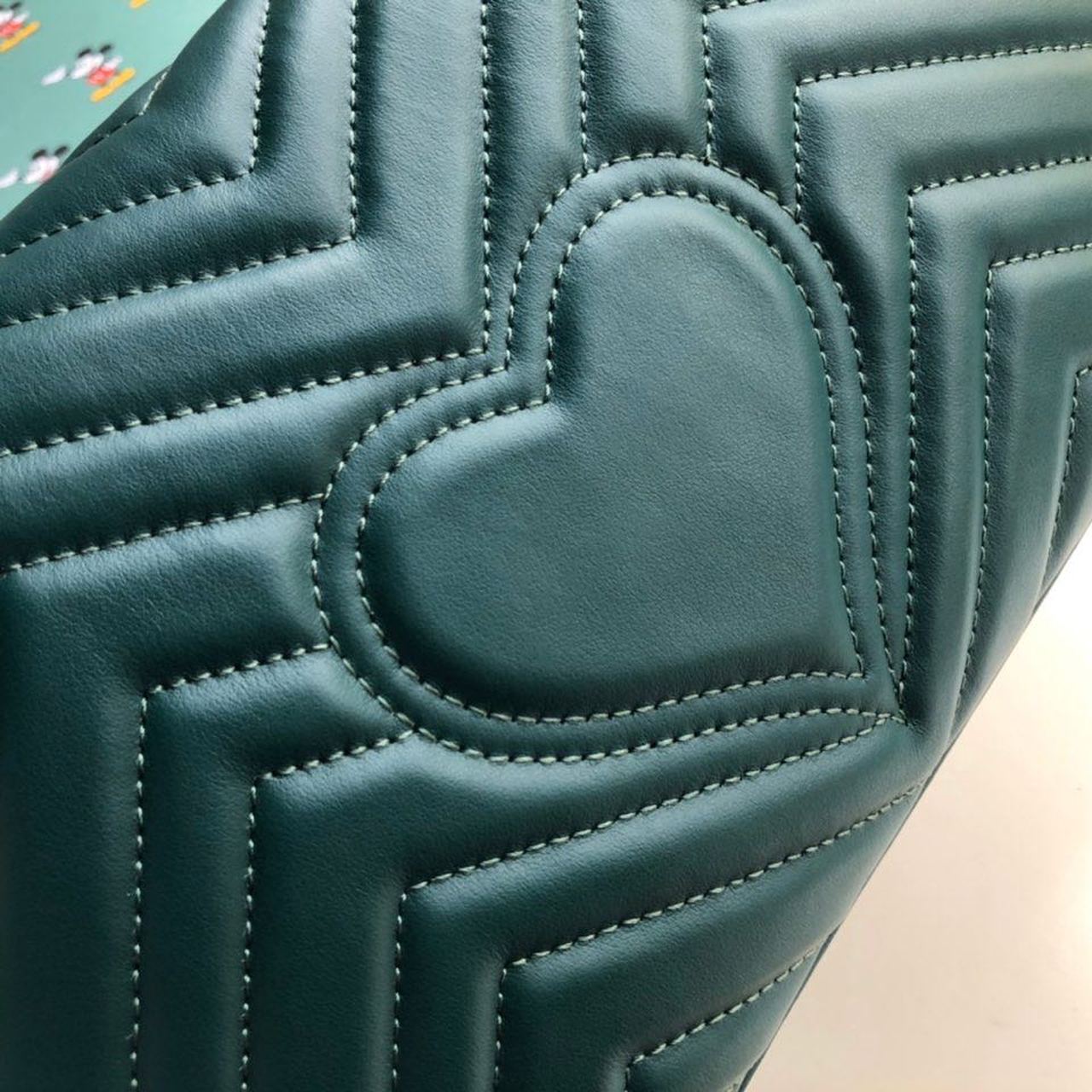 Glami Marmont Small MatelassÃƒÂ© Shoulder Bag Green MatelassÃƒÂ© Chevron For Women 10in/26cm 443497