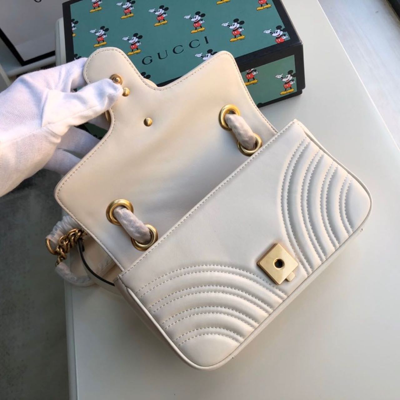 Glami Marmont MatelassÃƒÂ© Mini Bag  White  For Women 8.5in/22cm Glami 446744 DTGLAMIT 9022