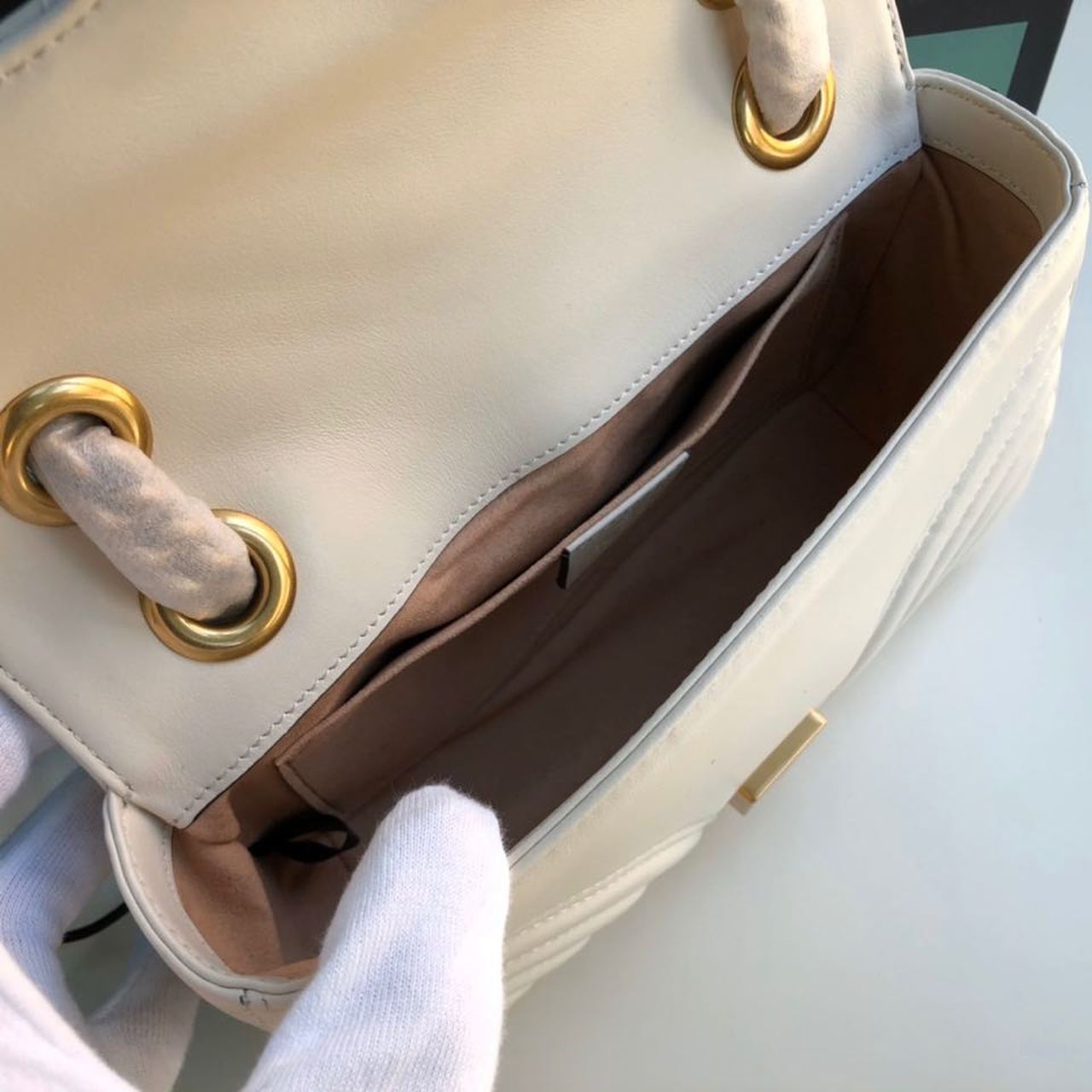 Glami Marmont MatelassÃƒÂ© Mini Bag  White  For Women 8.5in/22cm Glami 446744 DTGLAMIT 9022