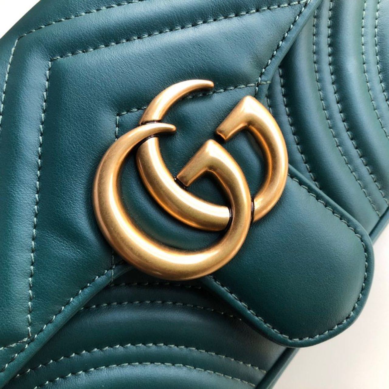 Glami Marmont MatelassÃƒÂ© Mini Bag Green MatelassÃƒÂ© Chevron For Women 8.5in/22cm Glami 446744