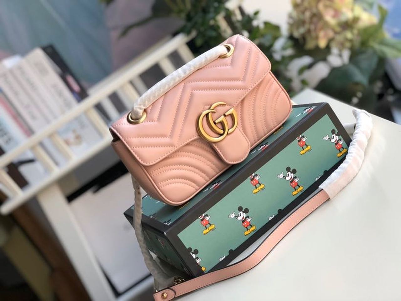 Glami Marmont MatelassÃƒÂ© Mini Bag  Dust Pink MatelassÃƒÂ© Chevron  For Women 8.5in/22cm Glami