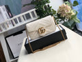 gg Marmont Matelassé Super Mini Bag White Matelassé Chevron For Women 6.2in/16.5cm gg 476433 DTDCT 9022