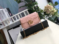 Glami Marmont MatelassÃƒÂ© Super Mini Bag Dusty Pink Chevron For Women 6.2in/16.5cm Glami 476433 DTDCT 5729