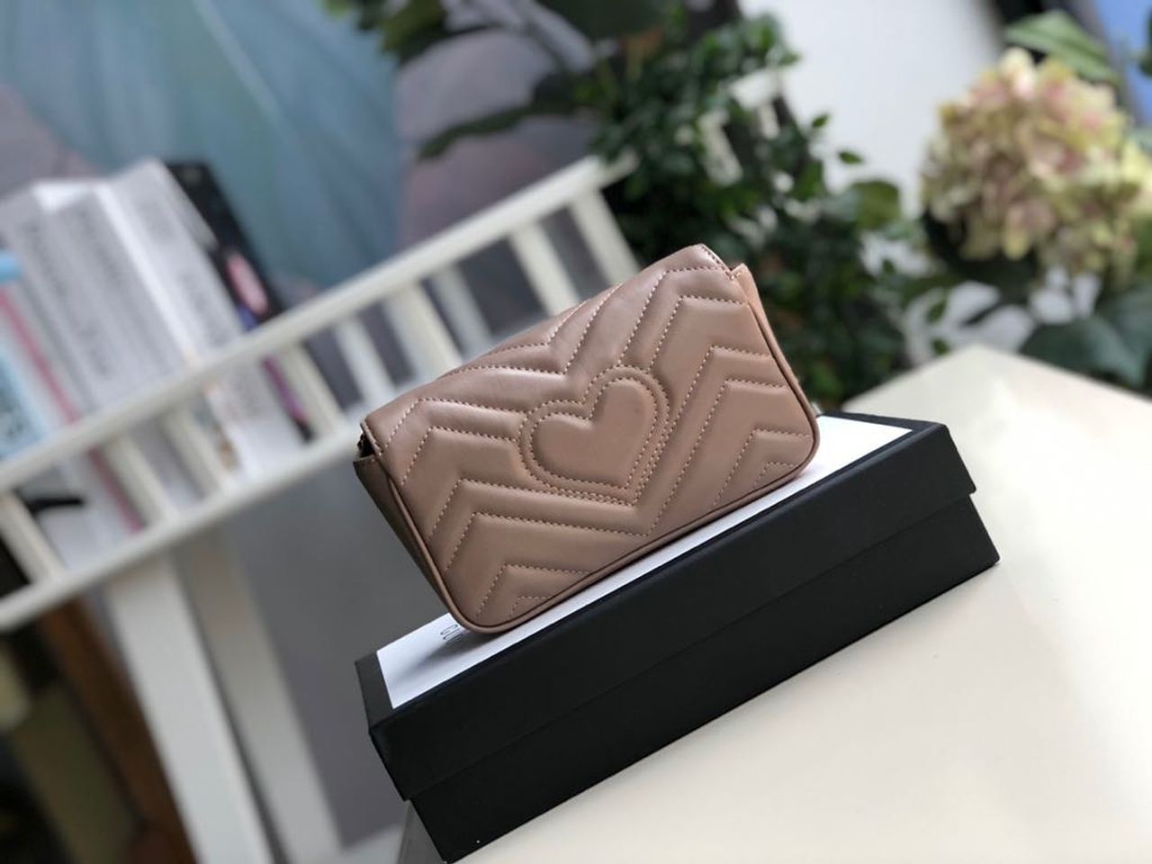 Glami Marmont MatelassÃƒÂ© Super Mini Bag Beige MatelassÃƒÂ© Chevron For Women 6.2in/16.5cm Glami
