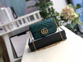 Glami Marmont MatelassÃƒÂ© Super Mini Bag Green MatelassÃƒÂ© Chevron For Women 6.2in/16.5cm Glami