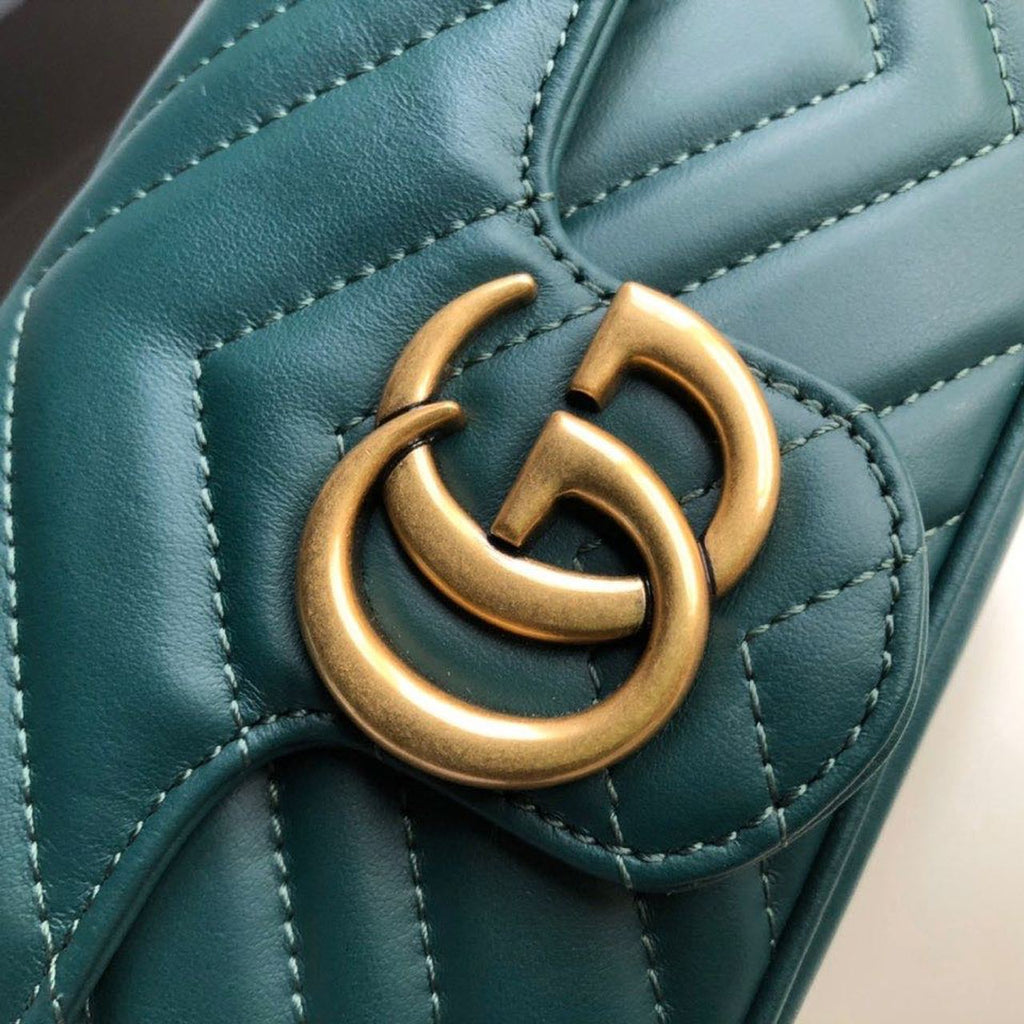 Glami Marmont MatelassÃƒÂ© Super Mini Bag Green MatelassÃƒÂ© Chevron For Women 6.2in/16.5cm Glami