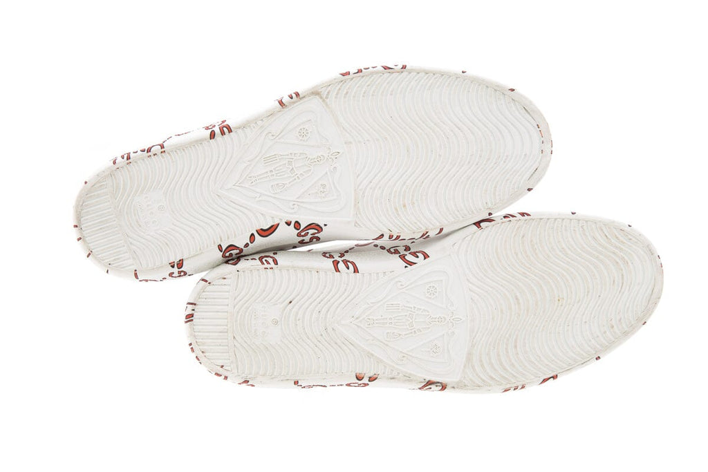 Gucci Ace GG White & Red Sneakers SZ 7.5