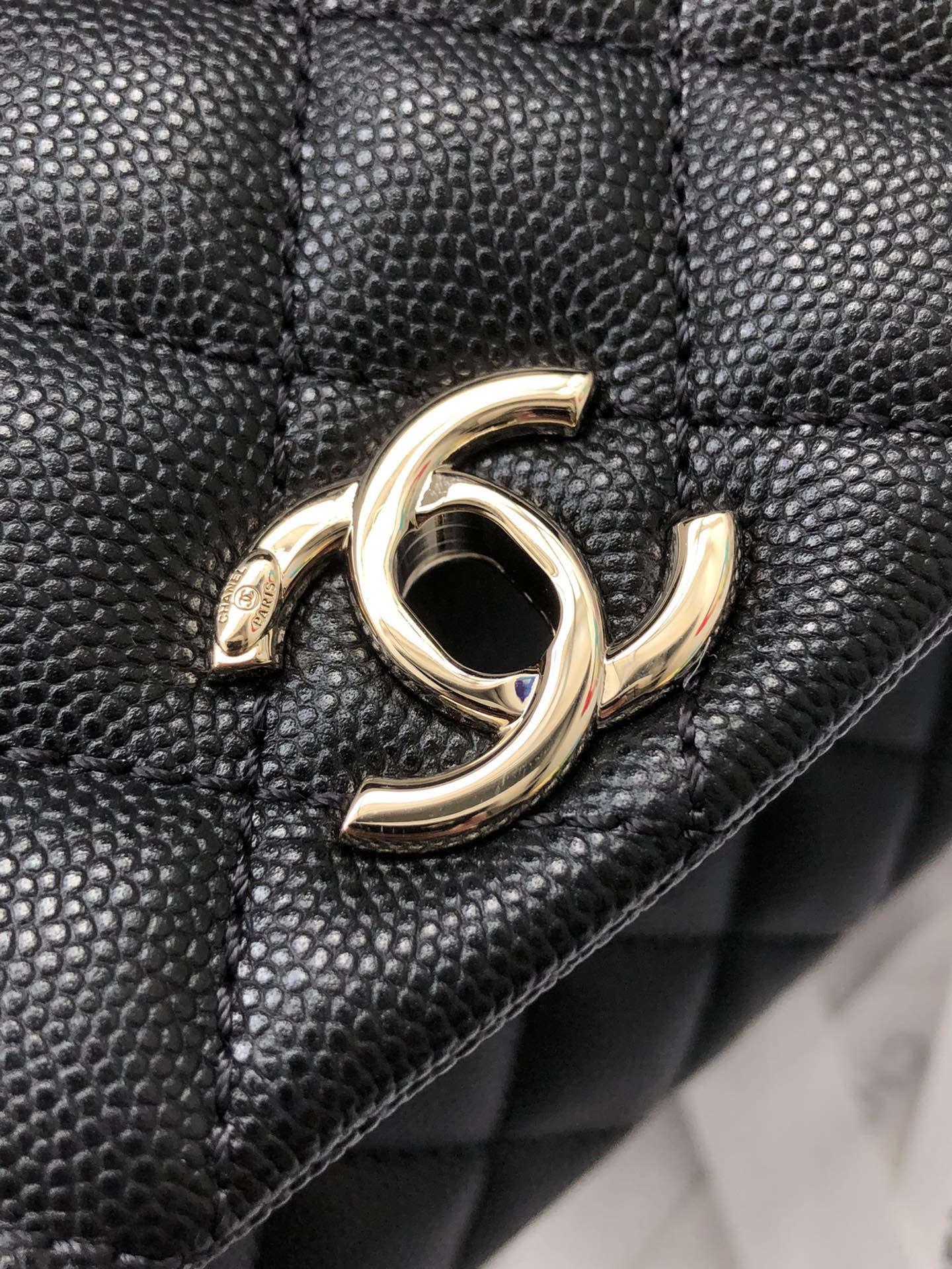 CHL Classic Mini Flapbag Top Handle Black For Women 7.5in/19cm