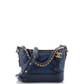 CHANEL Bicolor Gabrielle Hobo Quilted Aged Calfskin Small