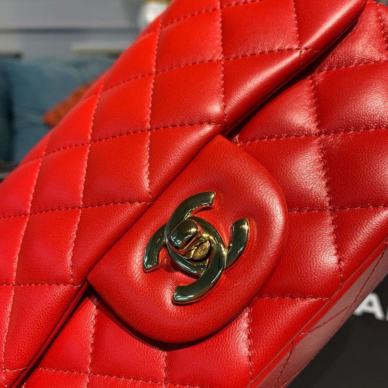 CHLMini Flap Bag Red For Women, Women’s Bags, Women’s Bag, Shoulder And Crossbody 7.8in/20cm A69900