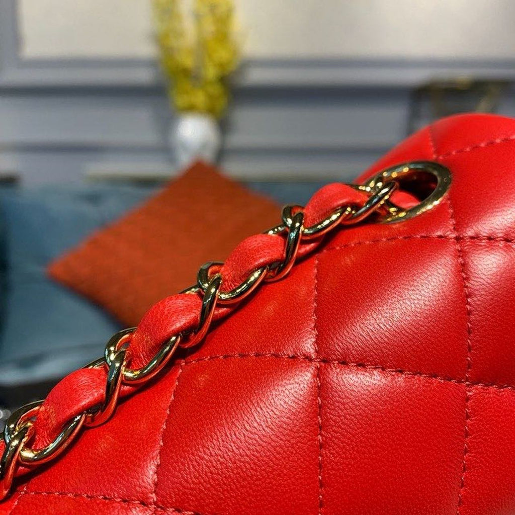 CHLMini Flap Bag Red For Women, Women’s Bags, Women’s Bag, Shoulder And Crossbody 7.8in/20cm A69900