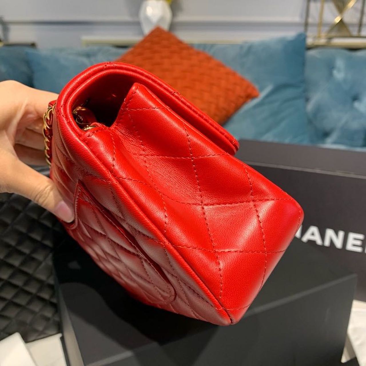 CHLMini GlamIap Bag Red For Women Bags Bag, Shoulder And Crossbody 7.8in/20cm A69900