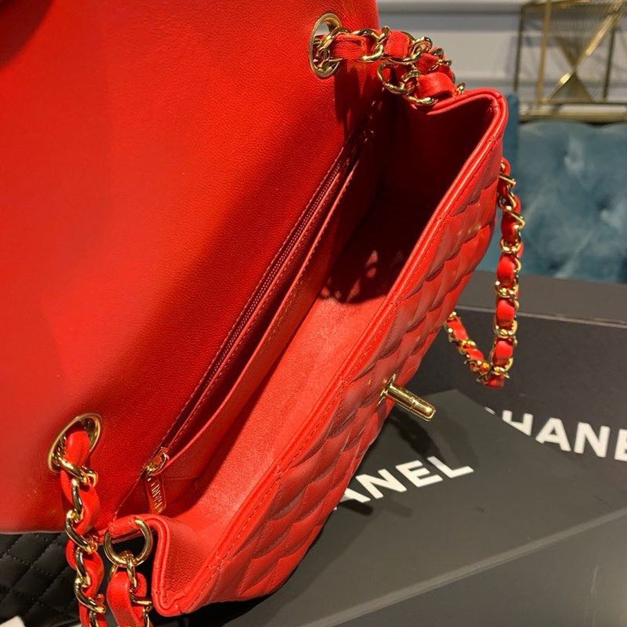 CHLMini GlamIap Bag Red For Women Bags Bag, Shoulder And Crossbody 7.8in/20cm A69900