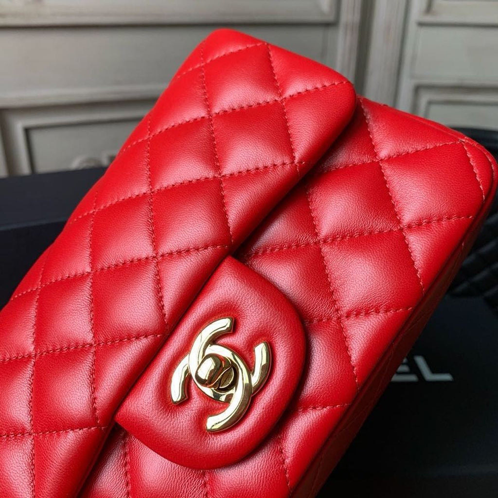 CHLMini Flap Bag Red For Women, Women’s Bags, Women’s Bag, Shoulder And Crossbody 7.8in/20cm A69900