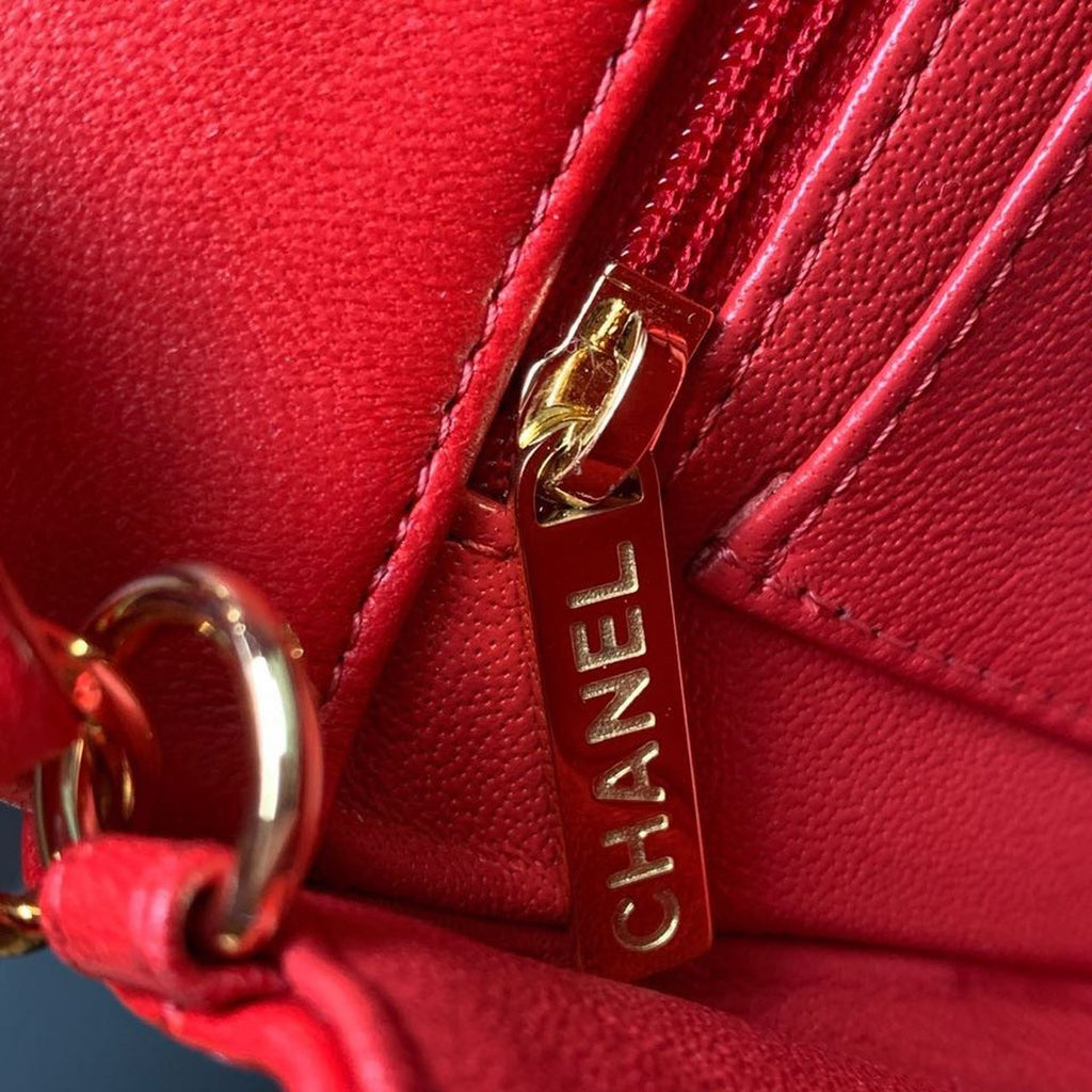 CHLMini Flap Bag Red For Women, Women’s Bags, Women’s Bag, Shoulder And Crossbody 7.8in/20cm A69900