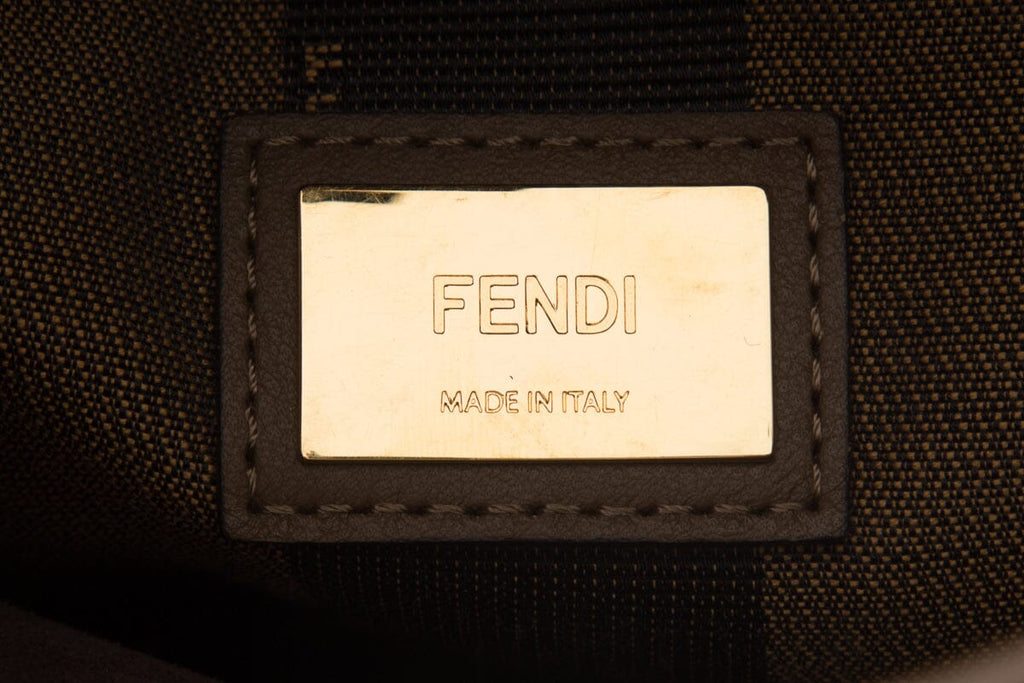 Fendi Brown Leather Peak-A-Boo Handbag