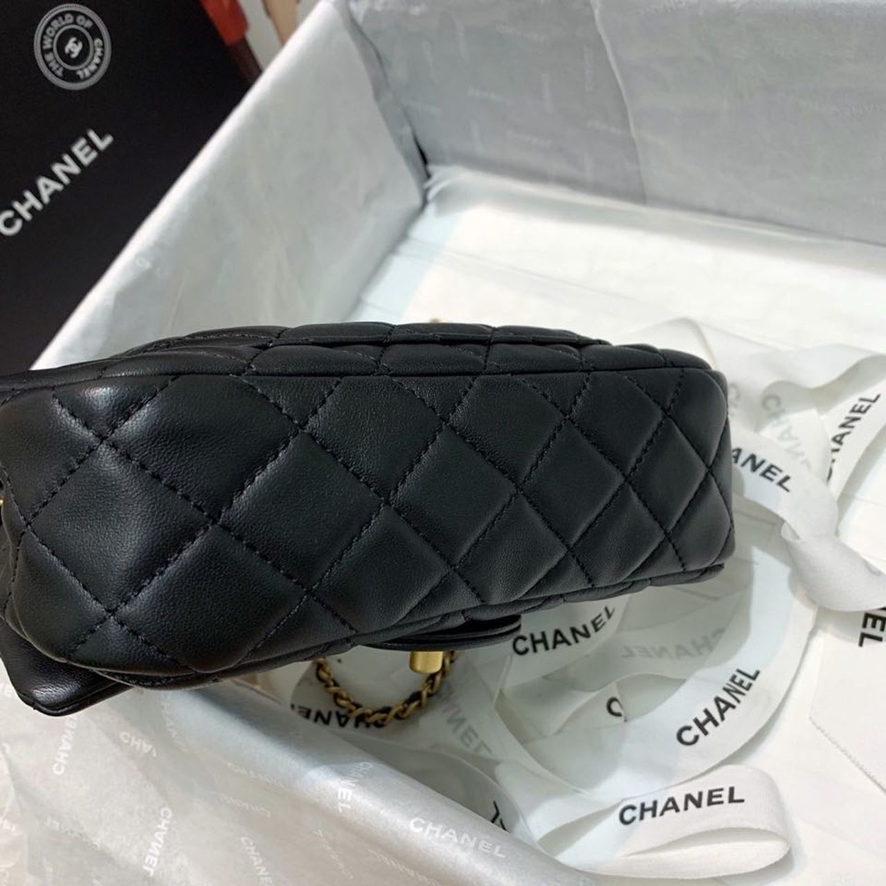 CHLFlap Bag With CHLBall On Strap Black For Women, Women’s Handbags, Shoulder And Crossbody Bags 7.8in/20cm AS1787