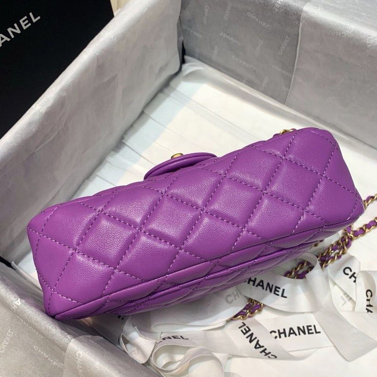 CHLFlap Bag With CHLBall On Strap Purple For Women, Women’s Handbags, Shoulder And Crossbody Bags 7.8in/20cm AS1787
