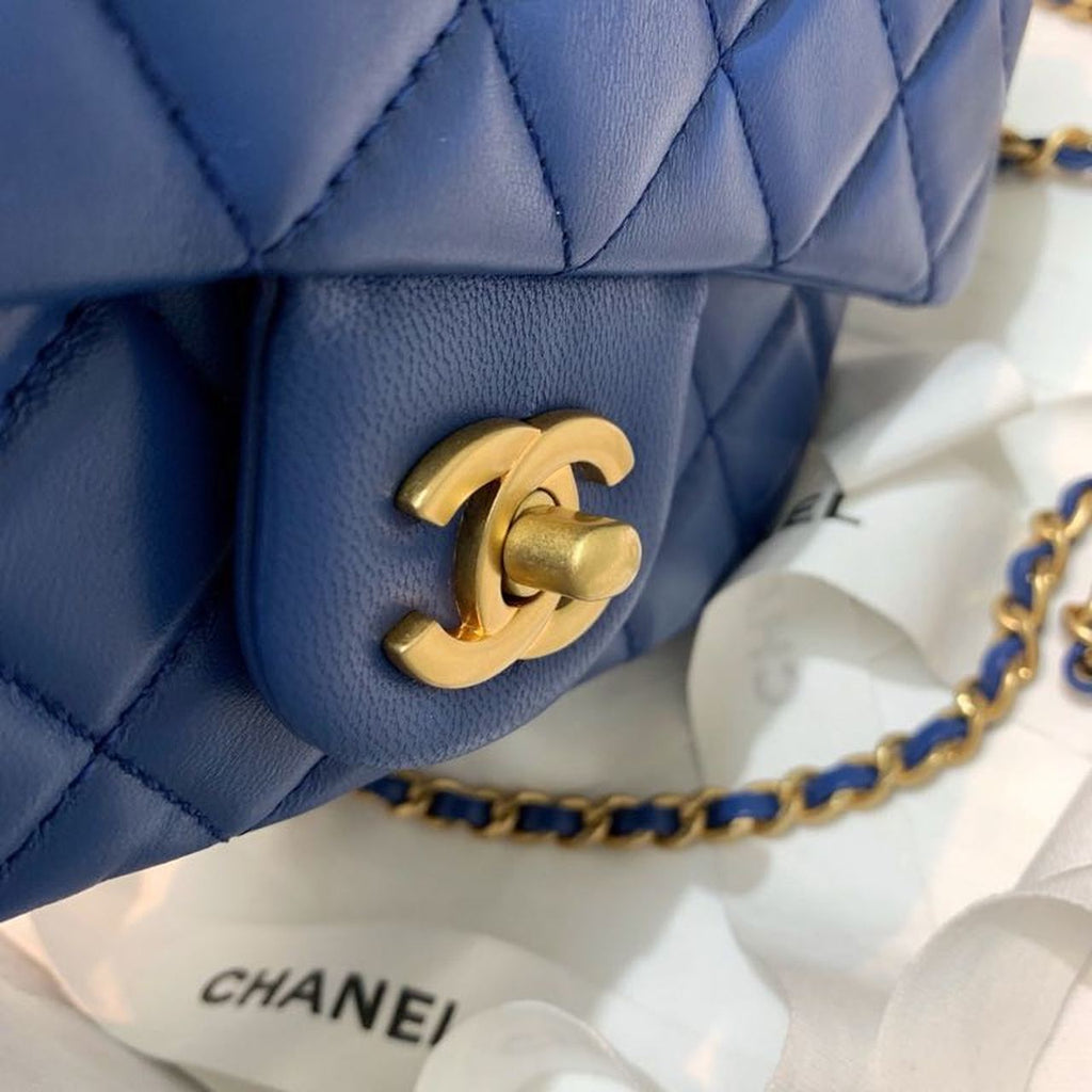 CHLMini GlamIap Bag With CHLBall On Strap Blue For Women Handbags, Shoulder And Crossbody Bags 6.7in/17cm AS1786