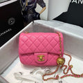CHLMini Flap Bag With CHLBall On Strap PiNike For Women, Women’s Handbags, Shoulder And Crossbody Bags 6.7in/17cm AS1786