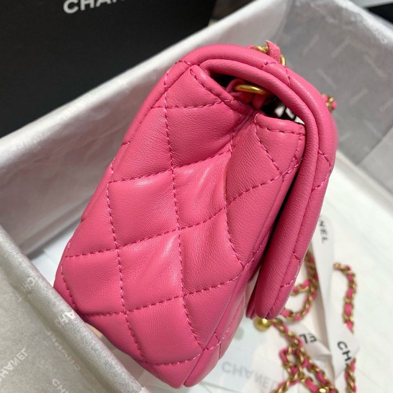 CHLMini GlamIap Bag With CHLBall On Strap PiNike For Women Handbags, Shoulder And Crossbody Bags 6.7in/17cm AS1786