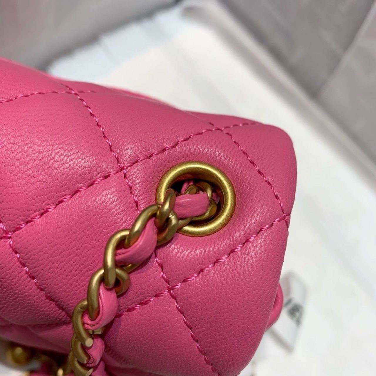 CHLMini Flap Bag With CHLBall On Strap PiNike For Women, Women’s Handbags, Shoulder And Crossbody Bags 6.7in/17cm AS1786