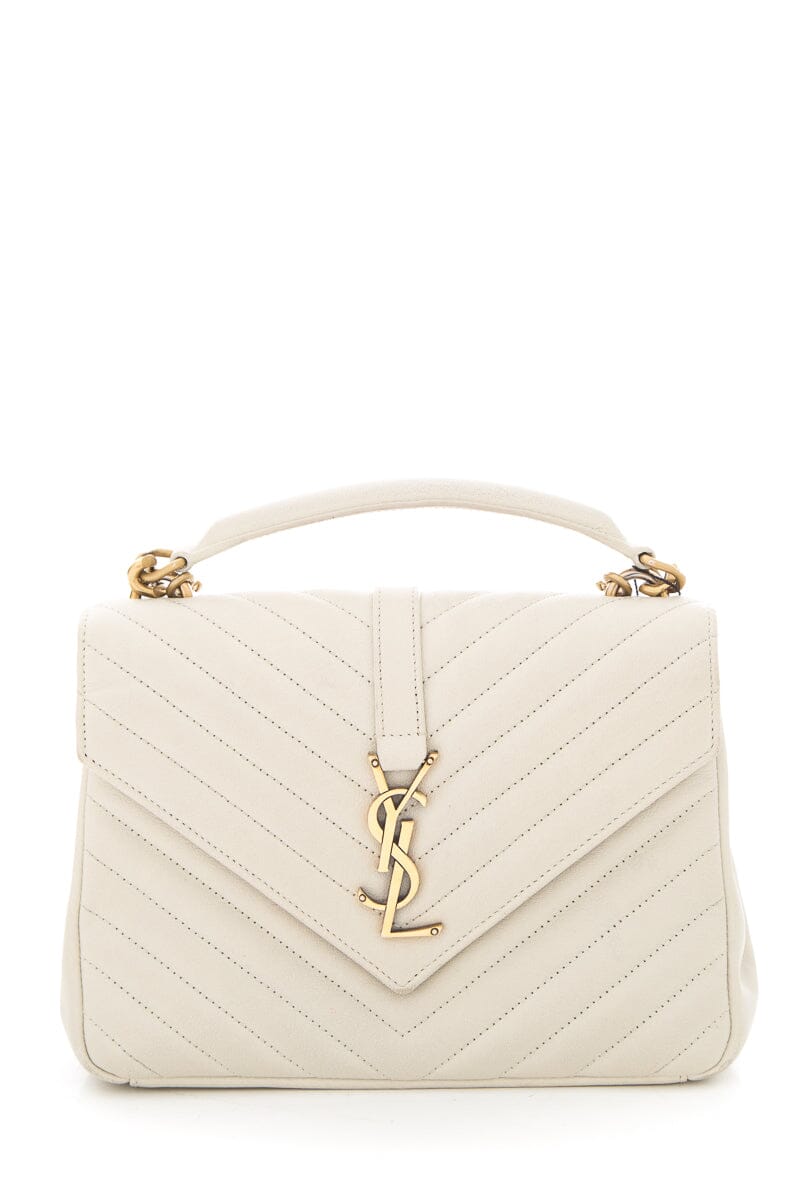 Saint Laurent Cream College Handbag