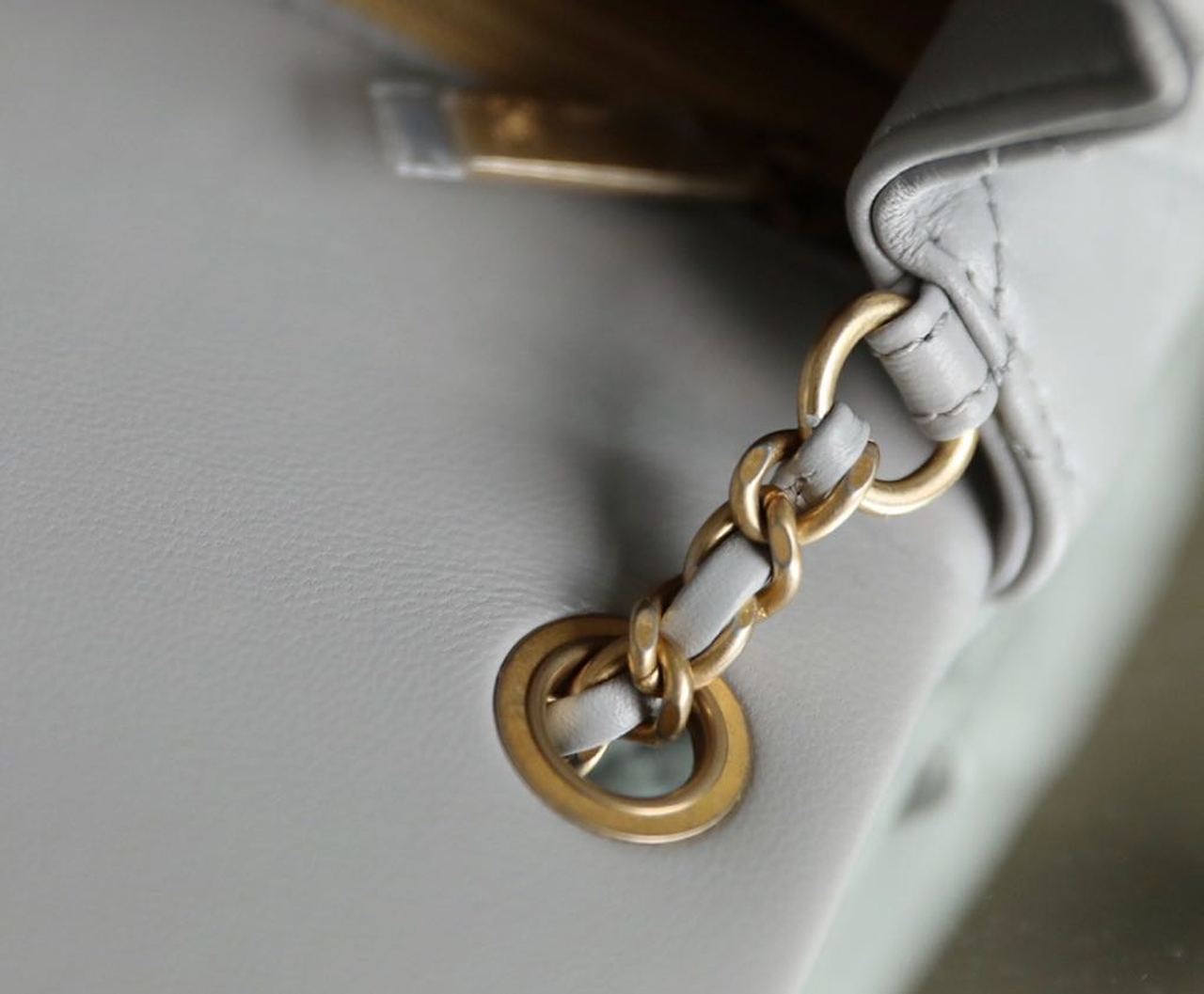 CHLMini Flap Bag With CHLBall On Strap Grey For Women, Women’s Handbags, Shoulder And Crossbody Bags 6.7in/17cm AS1786