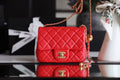CHLMini GlamIap Bag With CHLBall On Strap Red For Women Handbags, Shoulder And Crossbody Bags 6.7in/17cm AS1786