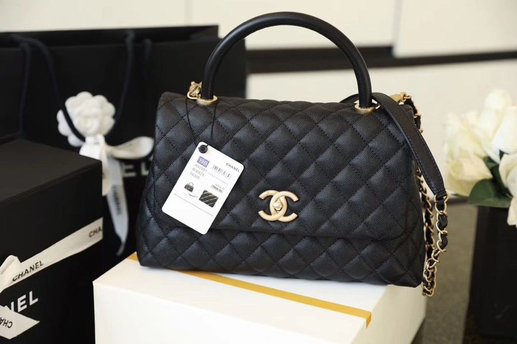 CHLLarge Flap Bag With Top Handle Black For Women, Women’s Handbags, Shoulder And Crossbody Bags 11in/28cm A92991