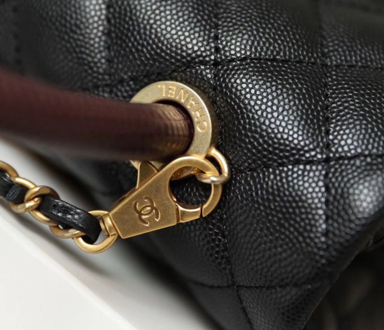 CHLMedium Flap Bag With Top Handle Black For Women, Women’s Handbags, Shoulder And Crossbody Bags 9in/23cm A92990
