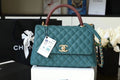 CHLLarge Flap Bag With Top Handle Teal For Women, Women’s Handbags, Shoulder And Crossbody Bags 11in/28cm A92991