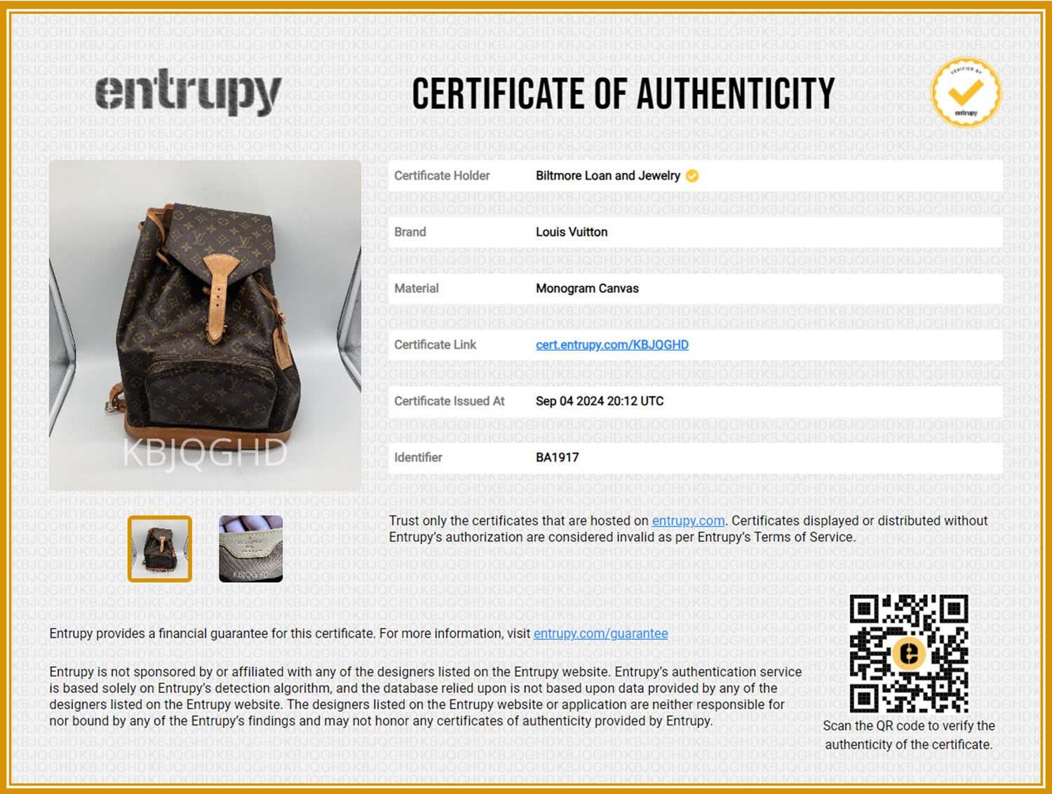Louis Vuitton 1997 Monogram Canvas Montsouris GM Backpack